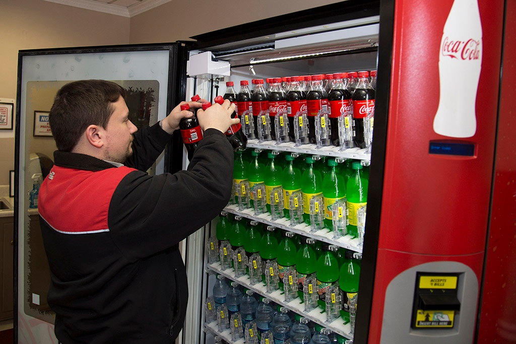 coke machine refrigerator