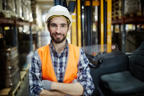 happy warehouse employee